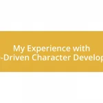 My Experience with Genre-Driven Character Development