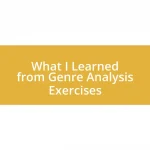 What I Learned from Genre Analysis Exercises